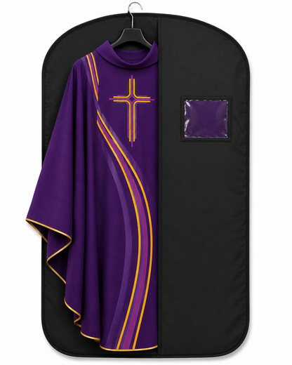 Vestment black garment bag  for travel and protection 