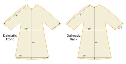 Dalmatic | Cross, Lilly and Wheat Motif  | Made in Italy | A3512